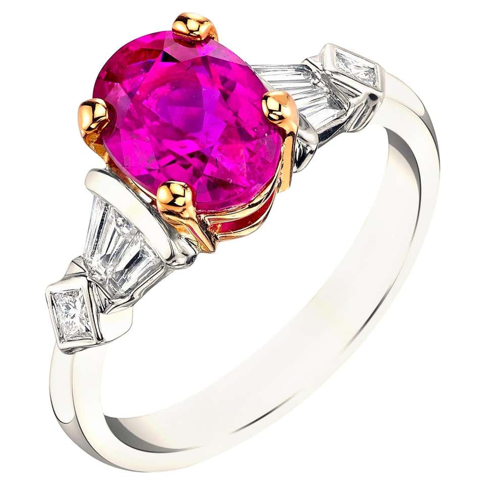 .41 Carat Round Alexandrite Chrysoberyl, Diamond, White, Pink Gold ...