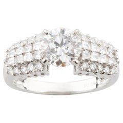 2.79 Carat Round Brilliant Diamond 18 Karat White Gold Engagement Ring