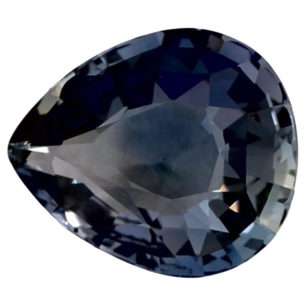 2.79 Ct Blue Sapphire Pear Loose Gemstone For Sale