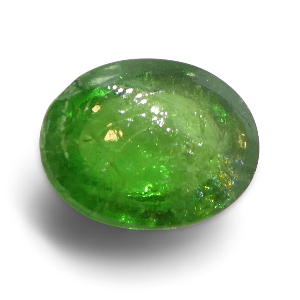 Granato ovale cabochon di tsavorite verde del Kenya, 2.79ct, non riscaldato in vendita 6