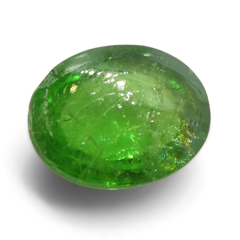 Granato ovale cabochon di tsavorite verde del Kenya, 2.79ct, non riscaldato in vendita 7