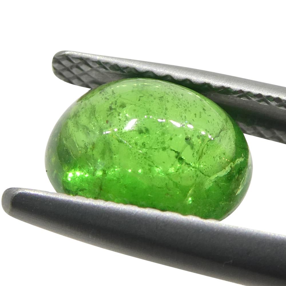 Granato ovale cabochon di tsavorite verde del Kenya, 2.79ct, non riscaldato in vendita 3