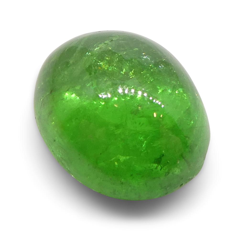 Granato ovale cabochon di tsavorite verde del Kenya, 2.79ct, non riscaldato in vendita 1