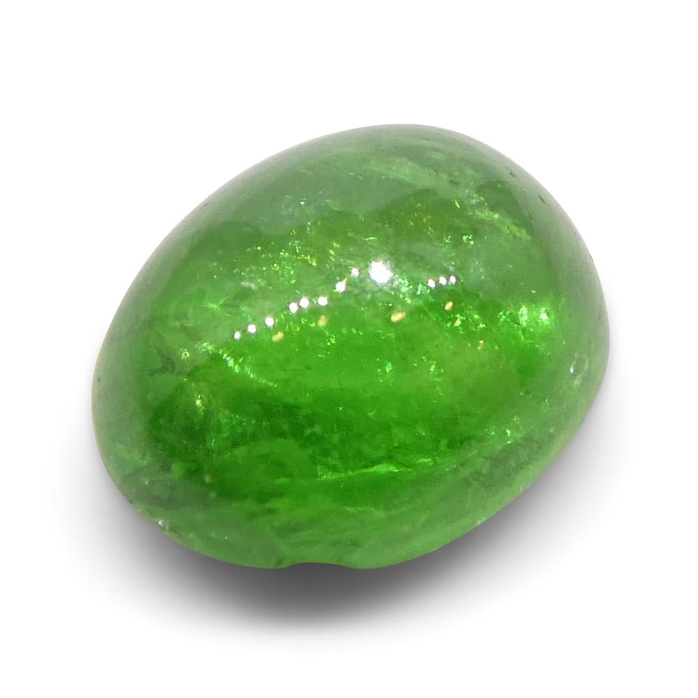 Granato ovale cabochon di tsavorite verde del Kenya, 2.79ct, non riscaldato in vendita 5