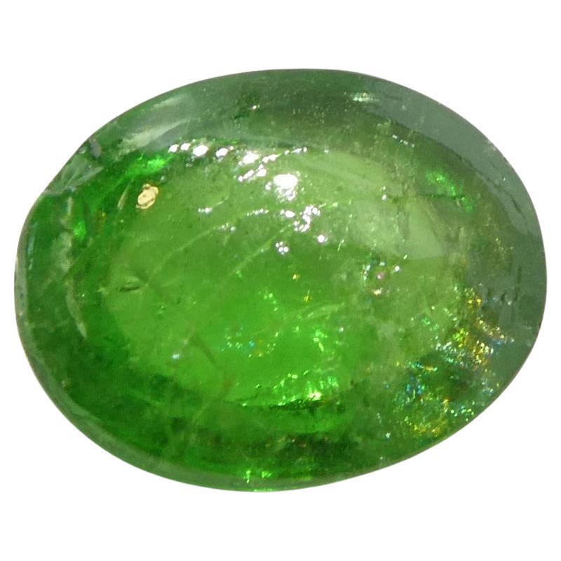 Granato ovale cabochon di tsavorite verde del Kenya, 2.79ct, non riscaldato in vendita 9