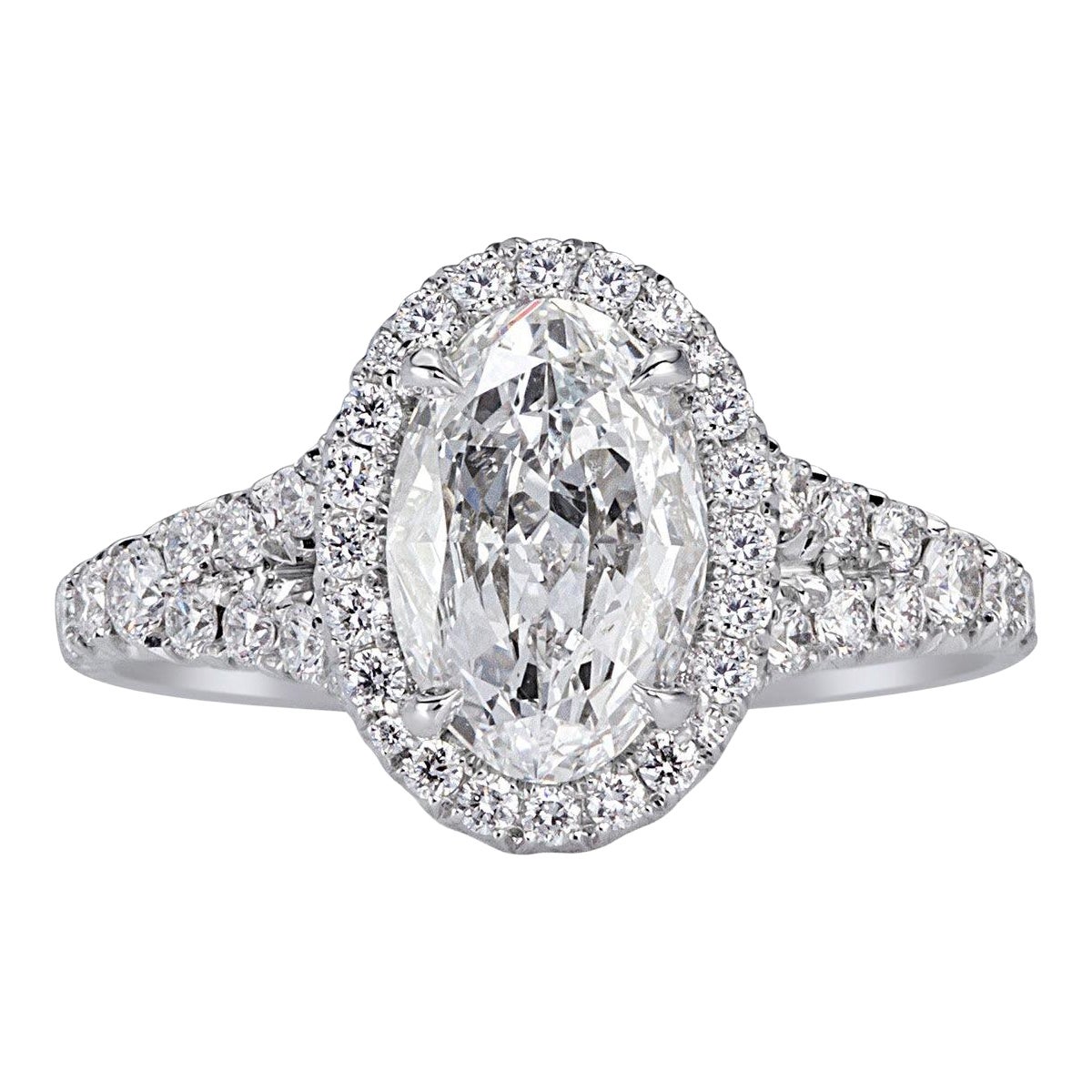2.79ct Oval Cut Diamond Engagement Ring