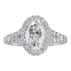 2.79ct Oval Cut Diamond Engagement Ring
