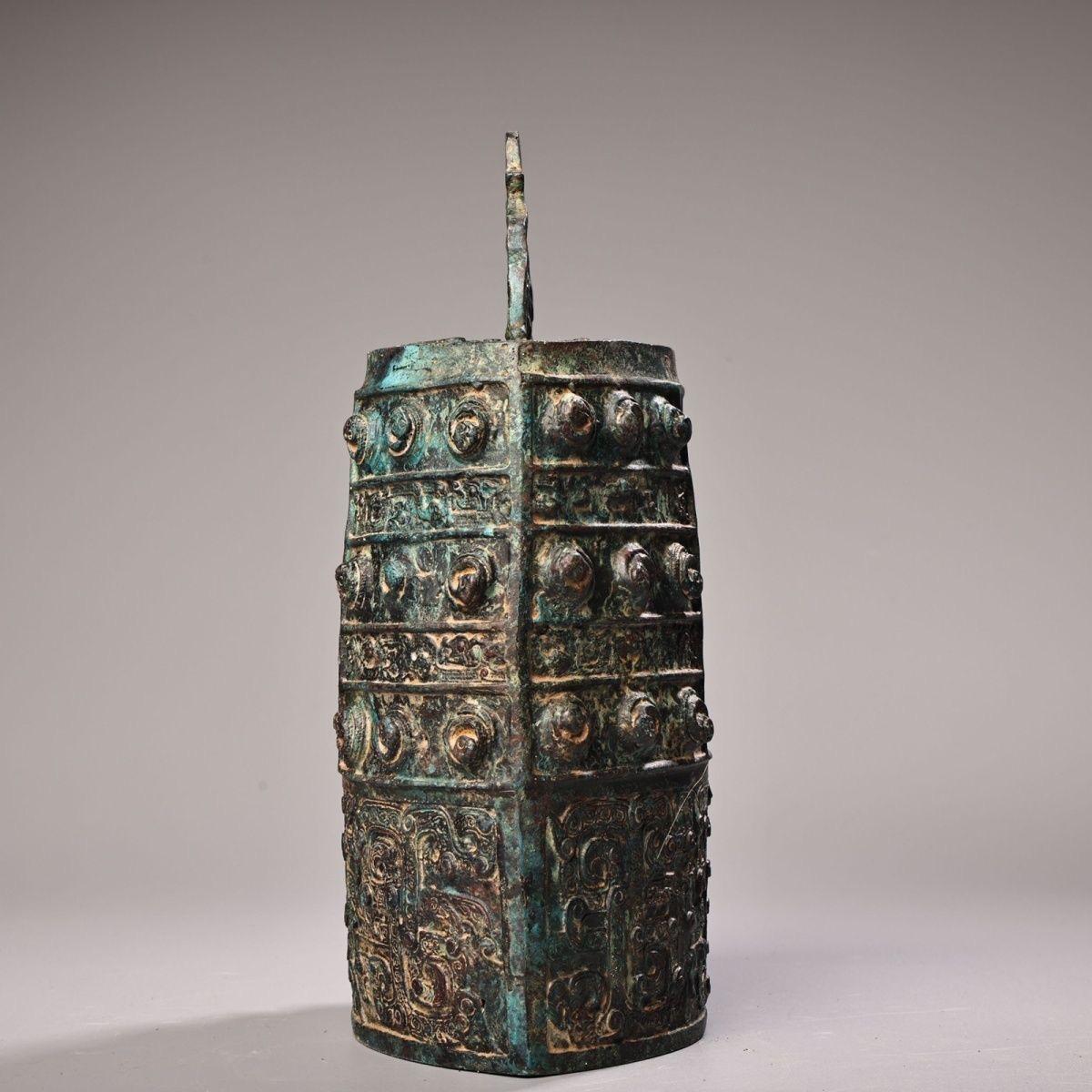 19th Century 27cm Old Bronze Chime Bell For Sale