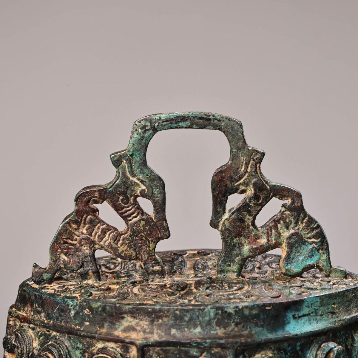 27cm Old Bronze Chime Bell For Sale 1