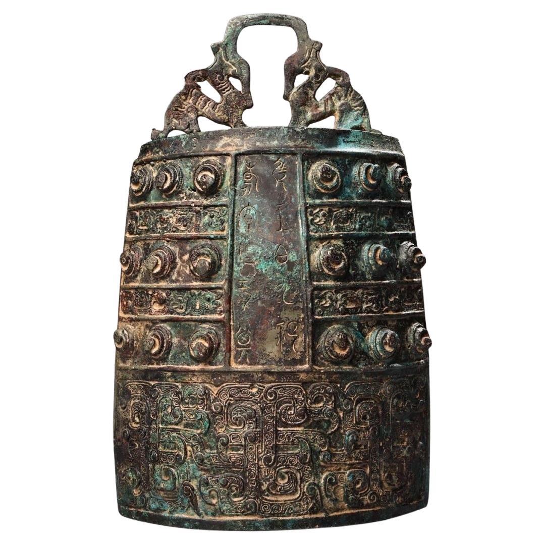 Campana a campana in bronzo antico da 27 cm