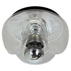 27cm "Wave" ceiling Wall Light by Koch and Lowy, Peill & Putzler, Germany 1970s