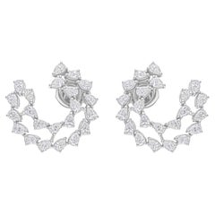 2.7Ct Natürlicher Diamant im Birnenschliff Ohrstecker 14k Weißgold Alle Zölle gezahlt