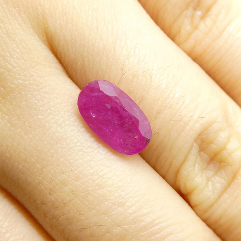 2.7ct Oval Red Ruby from Vietnam In New Condition For Sale In Toronto, Ontario