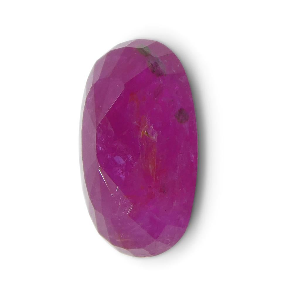 Women's or Men's 2.7ct Oval Red Ruby from Vietnam For Sale
