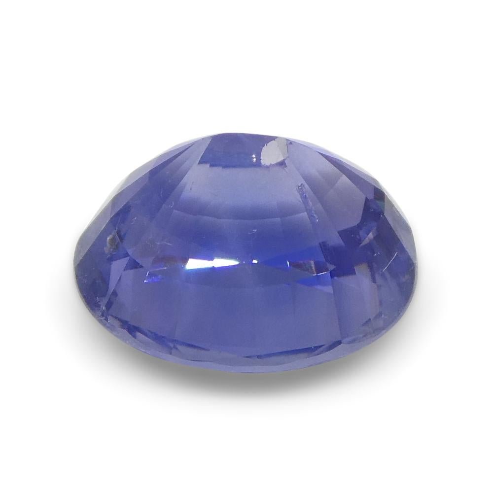 2.7ct Oval Vivid Blue Sapphire GIA Certified Sri Lanka Unheated For Sale 4