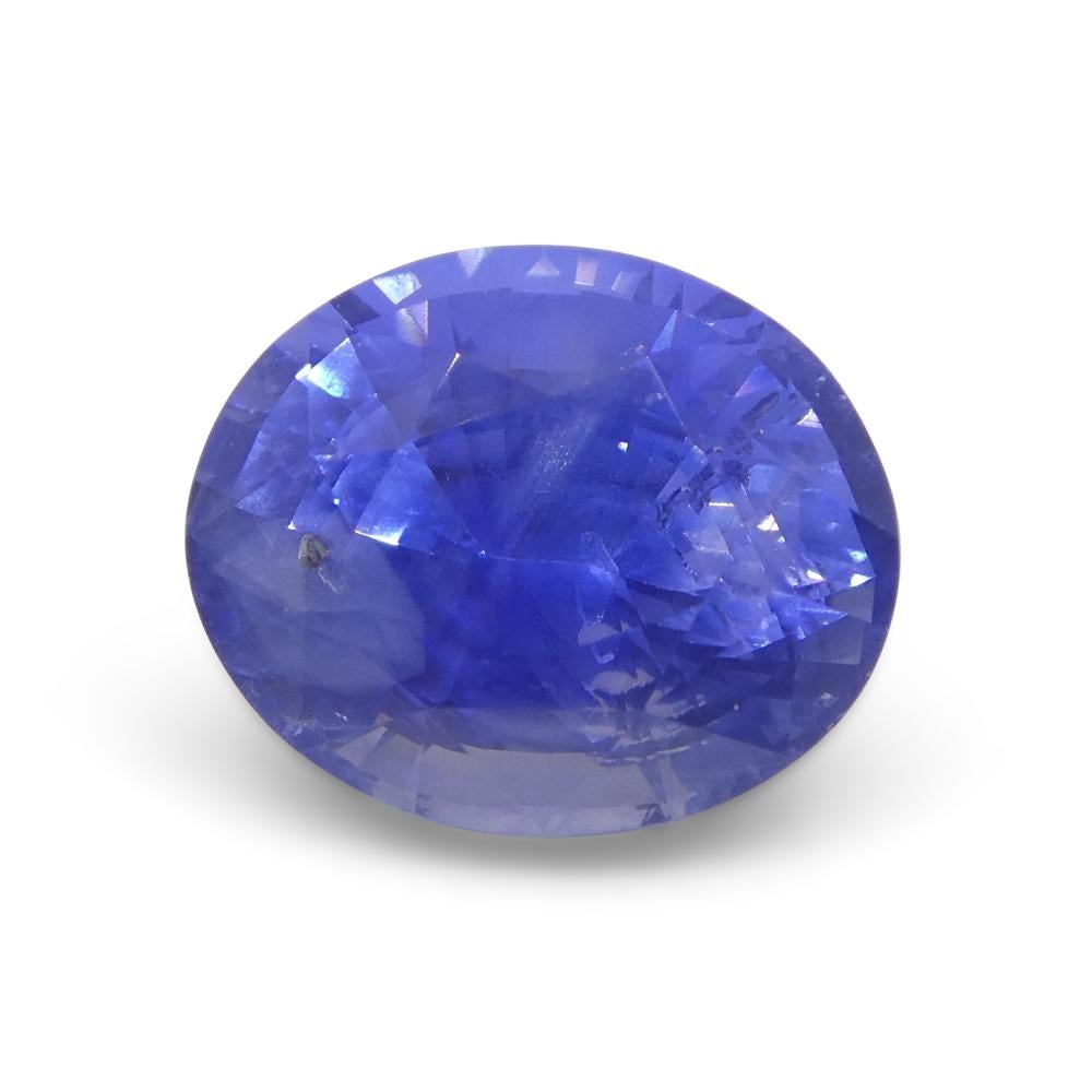 2.7ct Oval Vivid Blue Sapphire GIA Certified Sri Lanka Unheated Neuf - En vente à Toronto, Ontario
