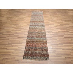 2'7"x10' Chili Red Kohinoor Herat Design Hand Knotted Wool Runner Oriental Rug