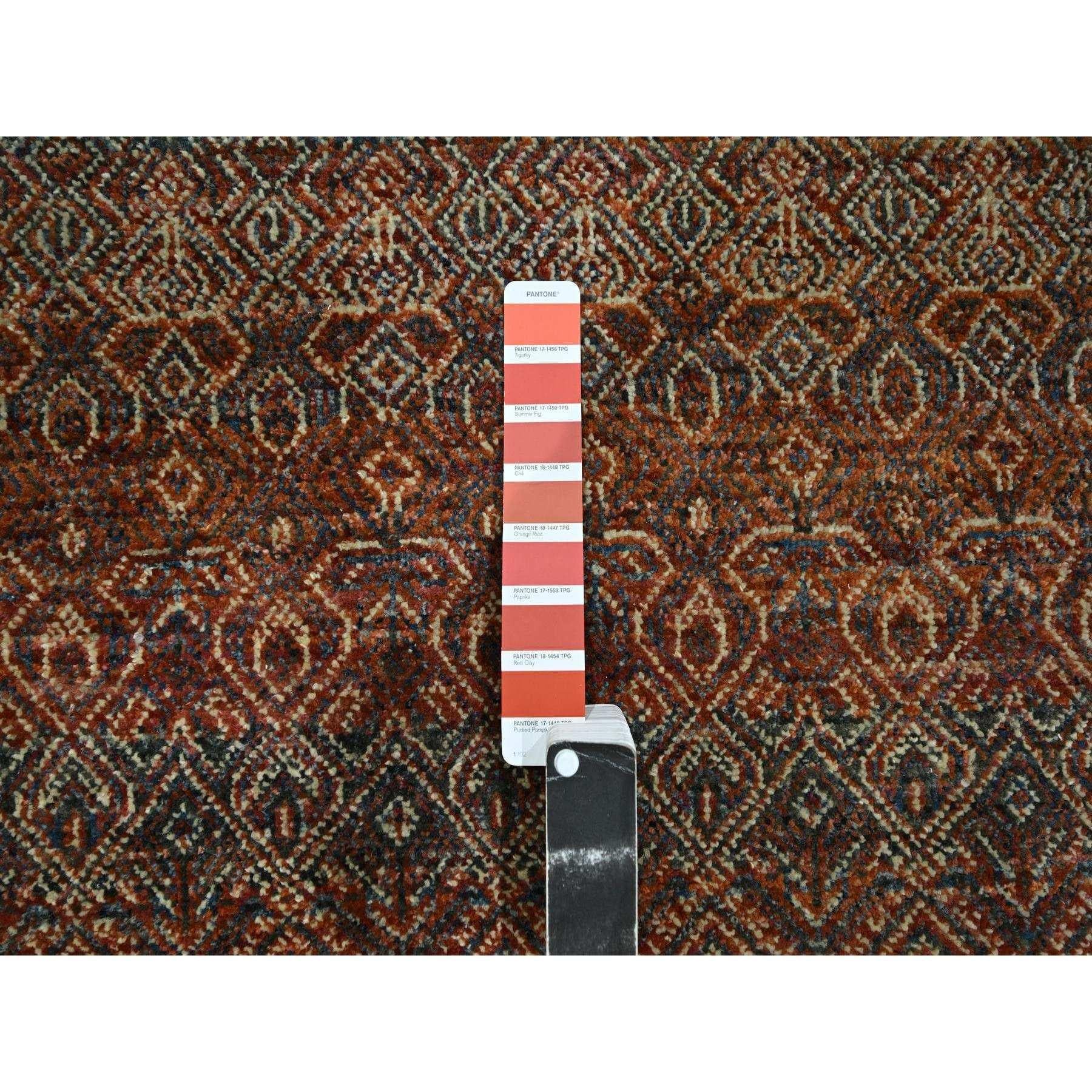 Alfombra oriental de lana anudada a mano con diseño Kohinoor Herat, rojo chili, 2'7 