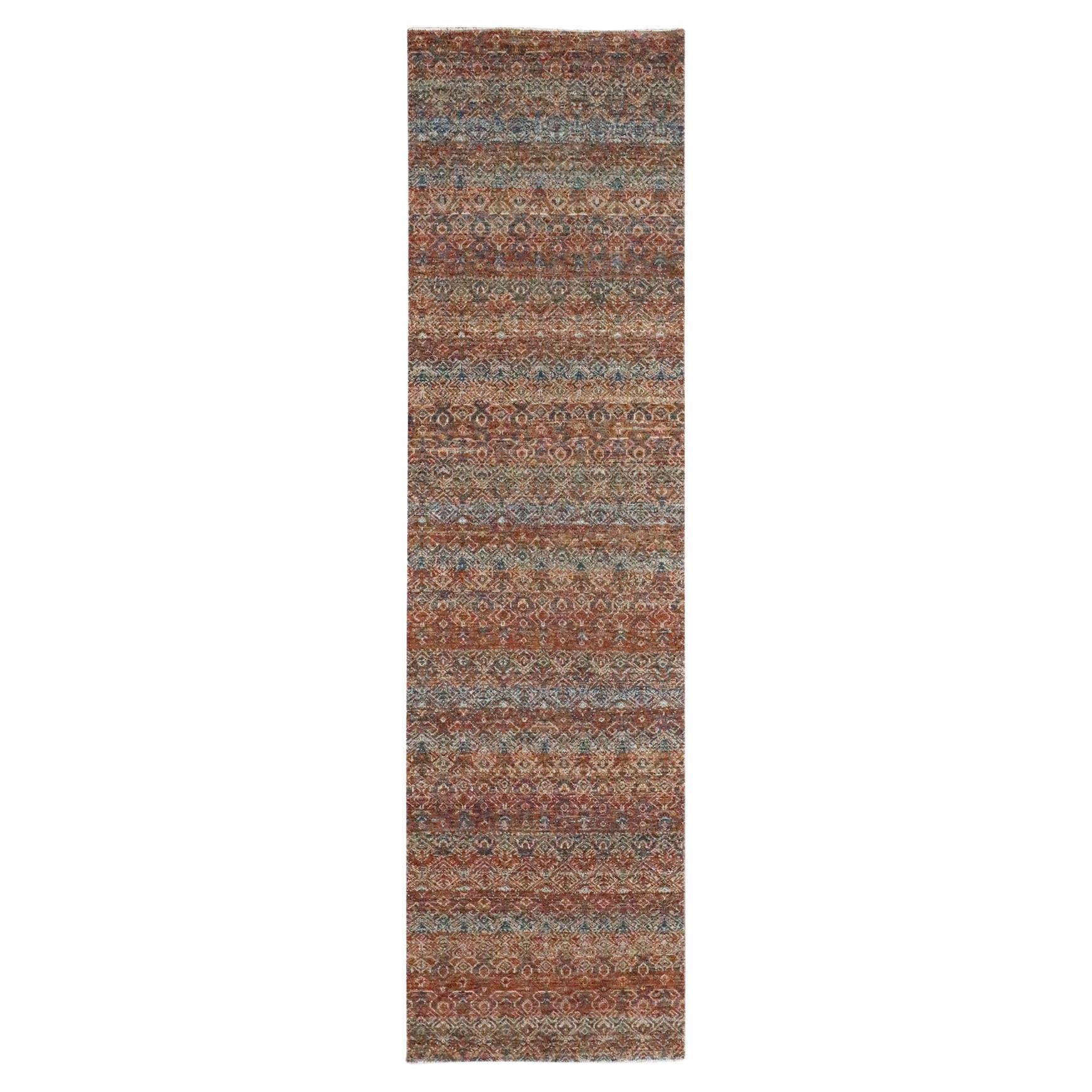 2'7"x10' Chili Red Kohinoor Herat Design Hand Knotted Wool Runner Oriental Rug