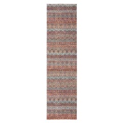 Alfombra oriental de lana anudada a mano con diseño Kohinoor Herat, rojo chili, 2'7 "x10