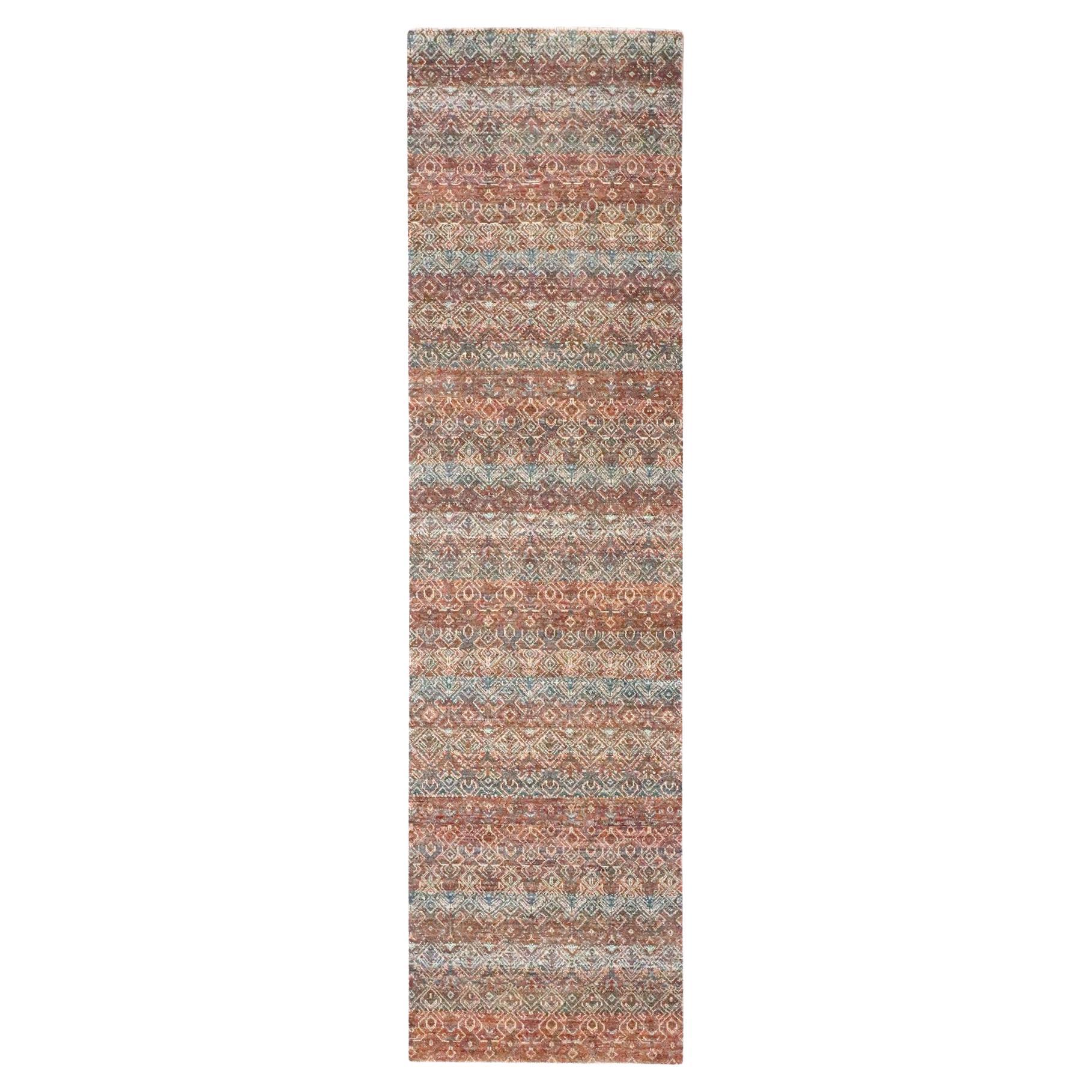 2'7 "x10' Lehm Rot Handgeknüpft Kohinoor Herat Design Weiche Wolle Läufer Teppich