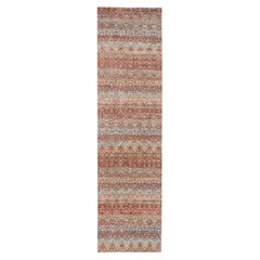 2'7 "x10' Rot Kohinoor Herat Geometrisches Muster Handgeknüpft Weiche Wolle Läufer Teppich