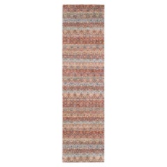 2'7"x10' Rust Red Soft Wool Kohinoor Herat Design Hand Knotted Runner Rug