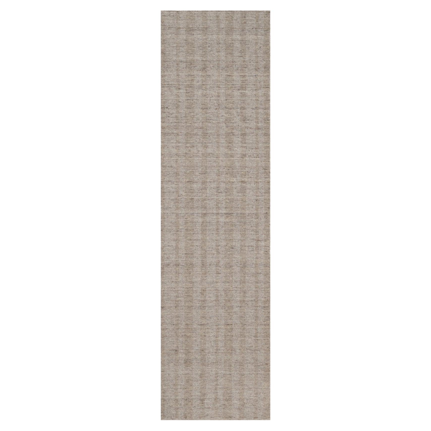 2
7 "x10
Tan Braun Vertikale Streifen Design Hand gewebt natürliche Wolle Läufer Teppich