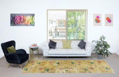 2.7x10.2 Ft One of a pair of Rare Rug Runners designed by late Artist Zeki Muren