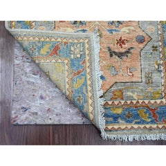 2'7'x10'2" Gray Peshawar Caucasian Akstafa Design Hand Knotted Wool Runner Rug