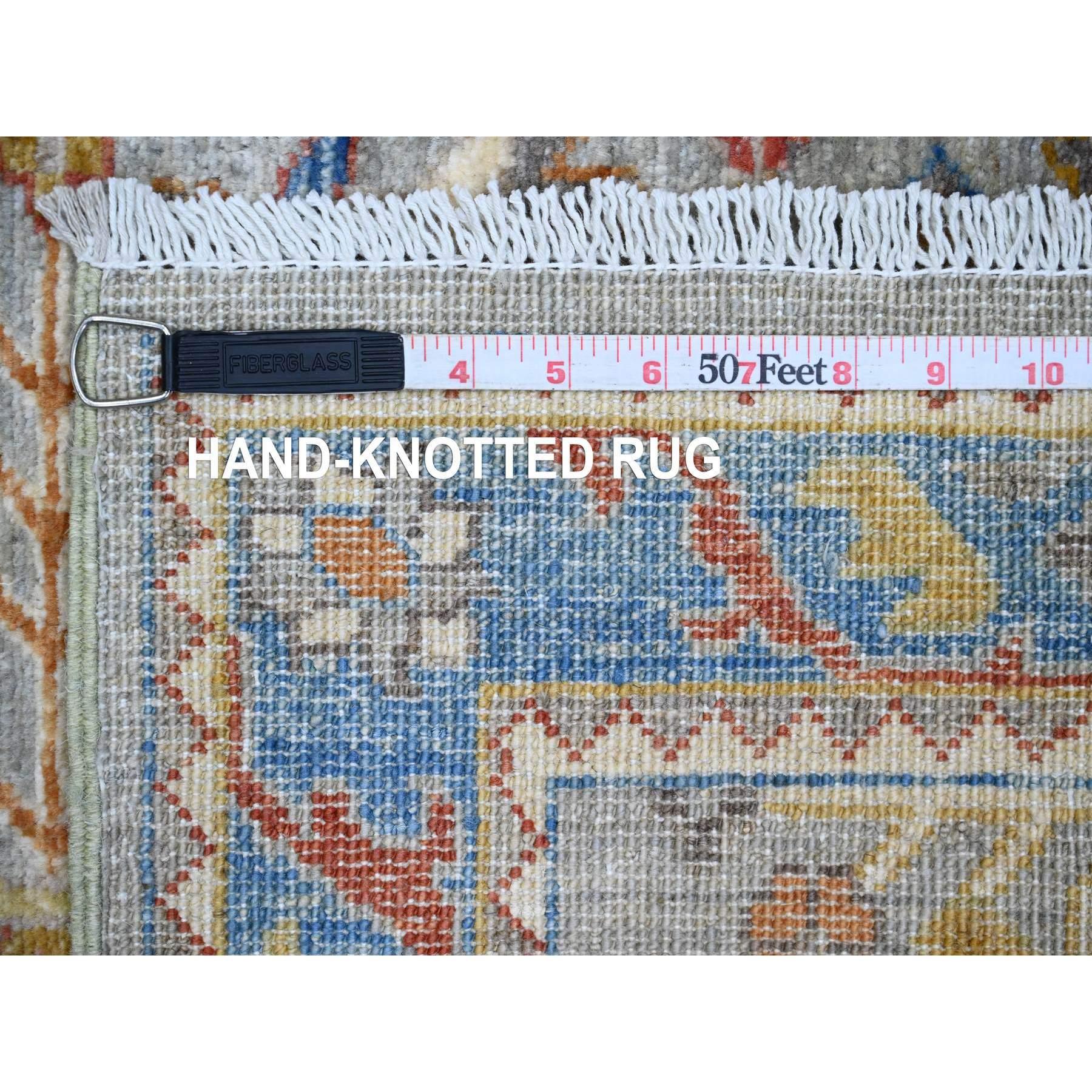 Tappeto Runner in lana annodata a mano Peshawar Caucasico Akstafa Design 2'7 