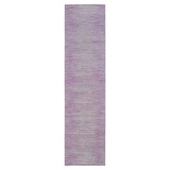 2'7 "x10'3" Tapis de course large noué à la main, rose, pure laine, Only Ombre Design