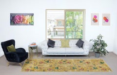 2.7x10.4 Ft One of a pair of Rare Rug Runners designed by late Artist Zeki Muren