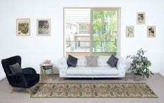 2.7x11.5 Ft Vintage Handmade Turkish Wool Narrow Runner Rug pour Hallway Decor