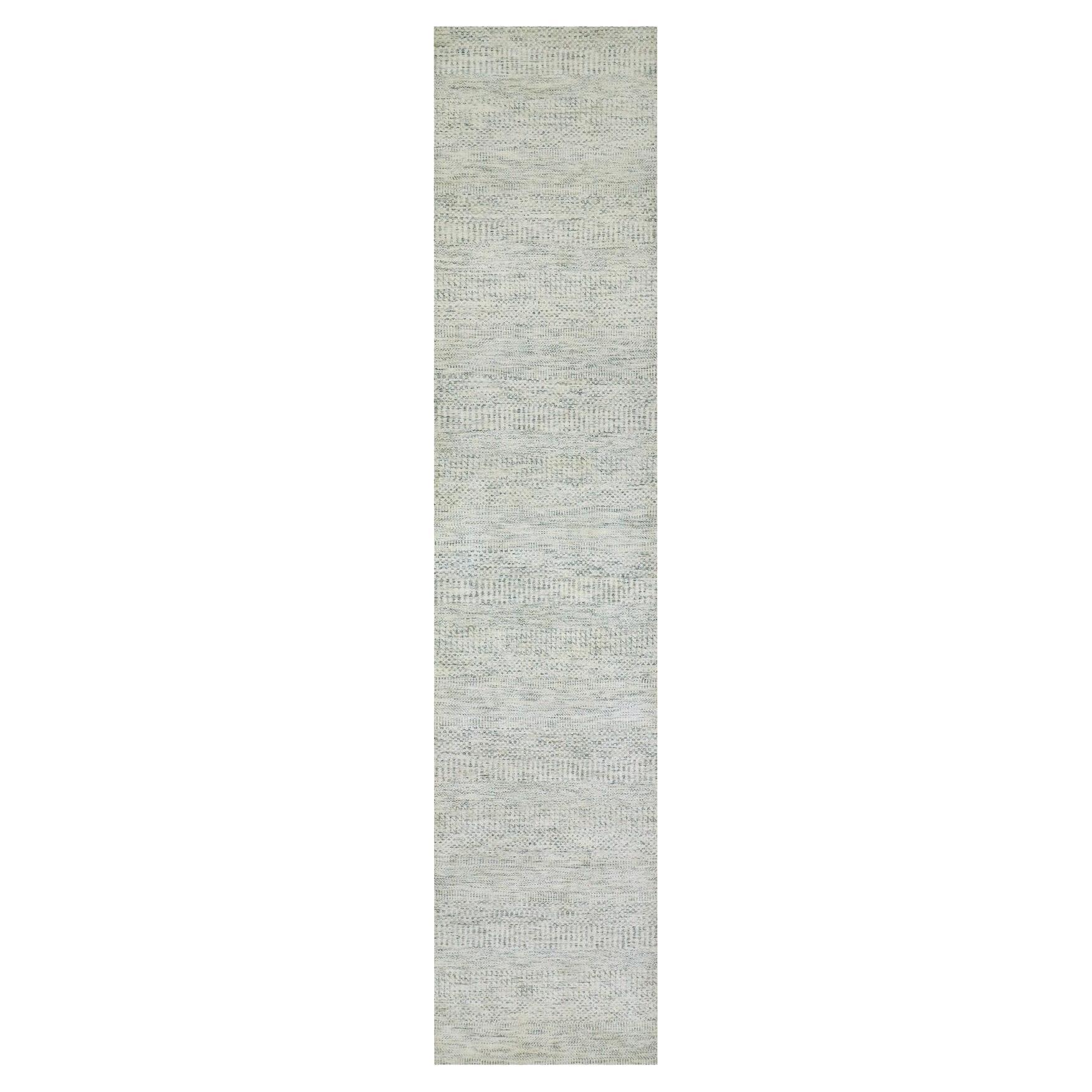 2
7 "x12
Aloof Gray Undyed Grass Design All Wool Hand Knotted Runner Rugs (Tappeto da corsa in lana annodata a mano)