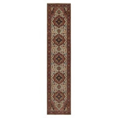 2'7 "x12' Ivory Antiqued Fine Heriz Re-Creation All Wool Hand Knots Rugs (Tappeto da corsa in lana annodata a mano)