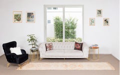 2.7x12.7 Ft Vintage Handmade Anatolian Runner Rug, Faded Narrow Hallway Carpet