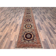 2'7 "x15'10" Brown 200 KPSI 14th Century Mamluken Dynasty Muster Wolle Läufer Teppich