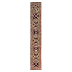 2'7 "x15'10" Brown 200 KPSI 14th Century Mamluken Dynasty Muster Wolle Läufer Teppich