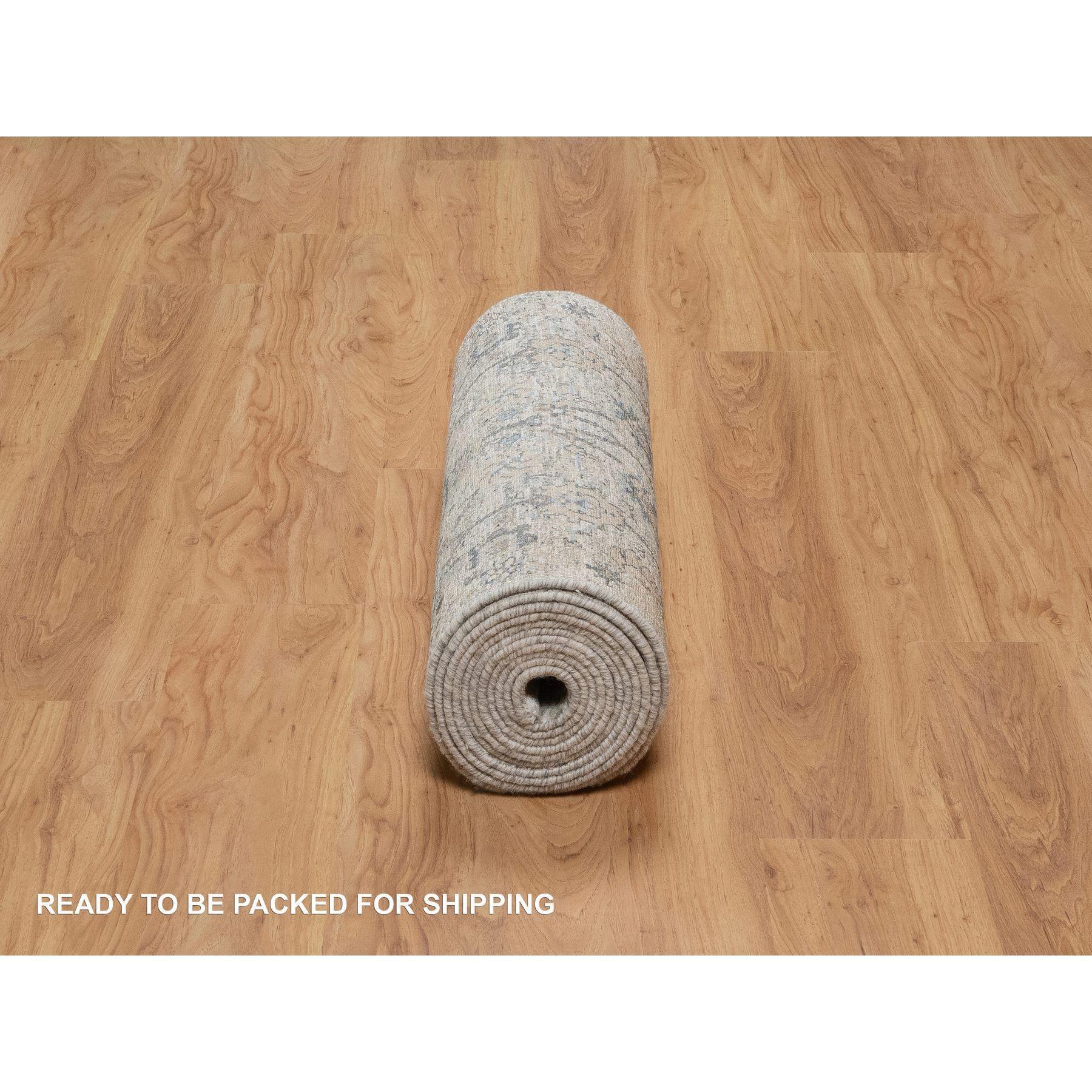 Tappeto Runner in Lana e Seta 2'7'x15'9