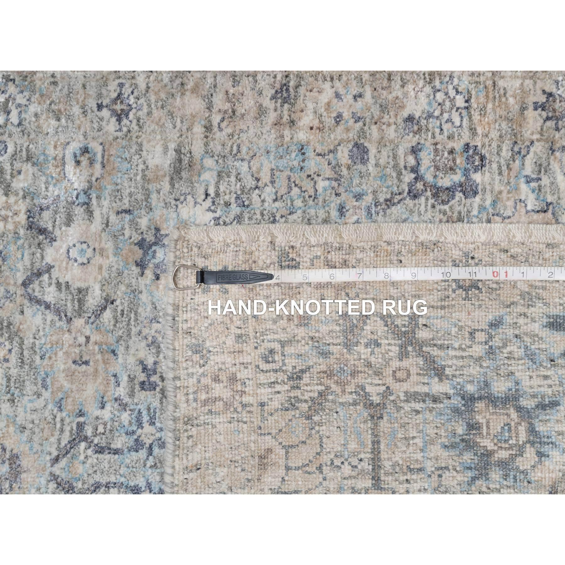 Tappeto Runner in Lana e Seta 2'7'x15'9