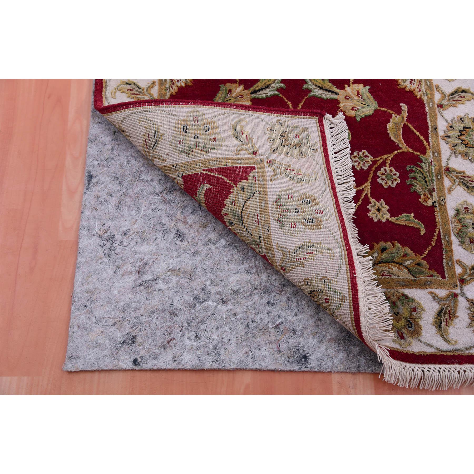 Medievale Tappeto Seattle Red annodato a mano in lana e seta con design Rajasthan XL 2'7 