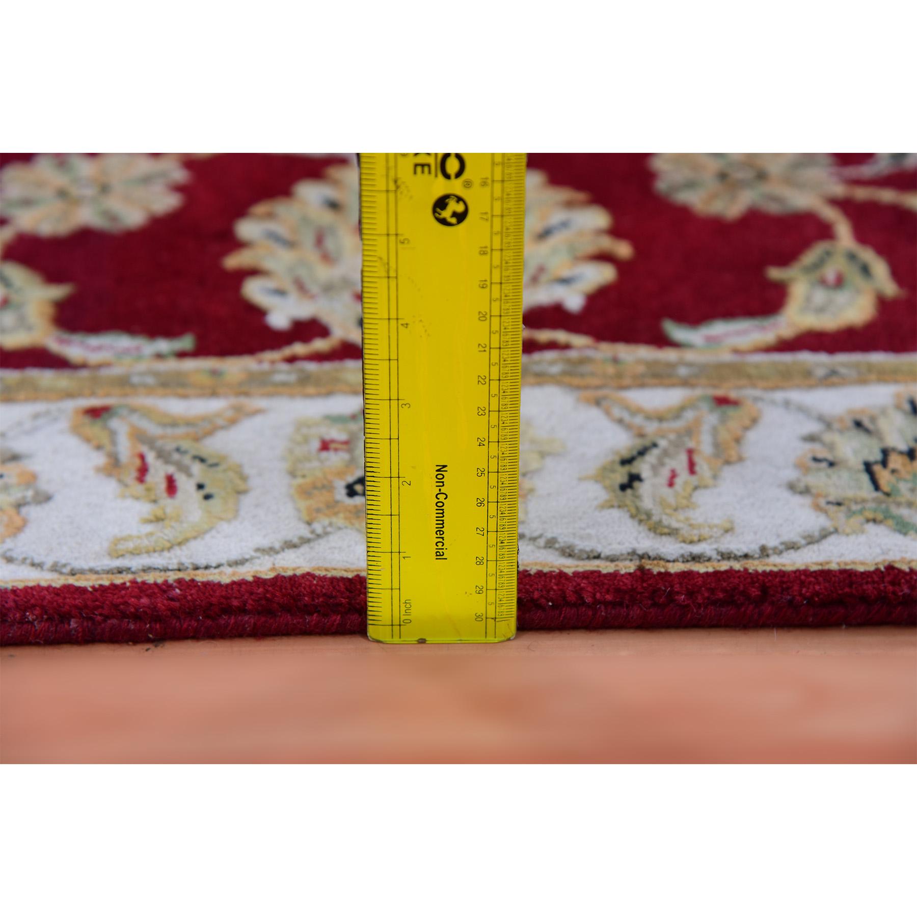Tappeto Seattle Red annodato a mano in lana e seta con design Rajasthan XL 2'7 