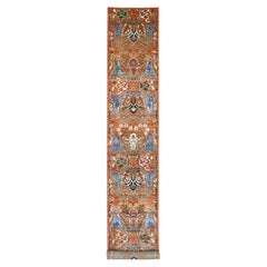 2'7"x17'2" Orange Aryana Grade Bijar Garus Design Wool Hand Knotted Runner Rug