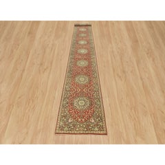 2'7"x18' Rufous Red Tabriz Haji Jalili Design Hand Knotted Wool XL Runner Rug