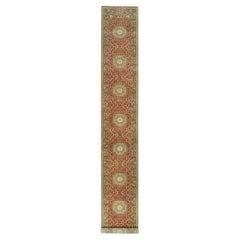2'7"x18' Rufous Red Tabriz Haji Jalili Design Hand Knotted Wool XL Runner Rug