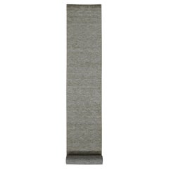 2'7"x18'2" Taupe Plain Gabbeh Runner Hand Loomed Pure Wool Runner Oriental Rug