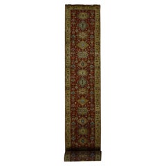 2'7 "x19'10" rosso mattone, annodato a mano, runner XL, design/One, tappeto in pura lana