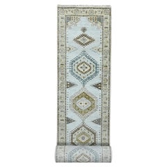Tapis oriental Zoroastrian Village XL noué à la main gris 2'7"x19'9"