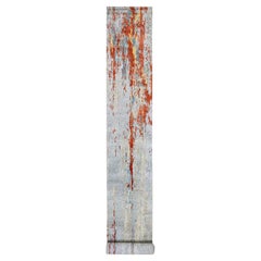 2
7 "x20
Wolle
Seide Abstrakt mit Feuer Mosaik Design Handgeknüpft XL Läufer Teppich